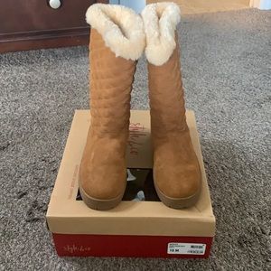 style & co nickyy boots chestnut size 10
